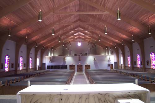 Looking down from the Altar
